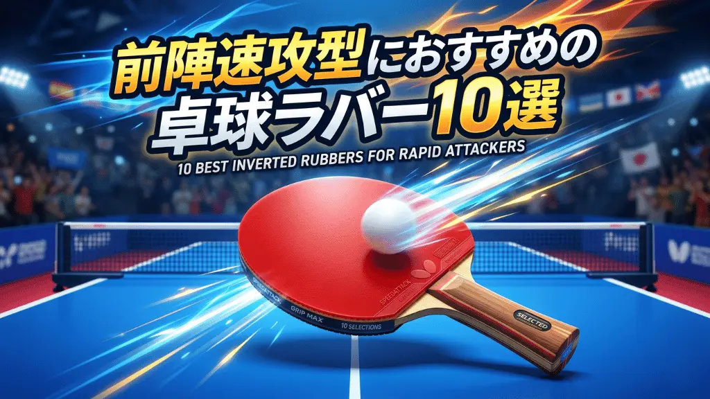 前陣速攻型におすすめの卓球ラバー10選