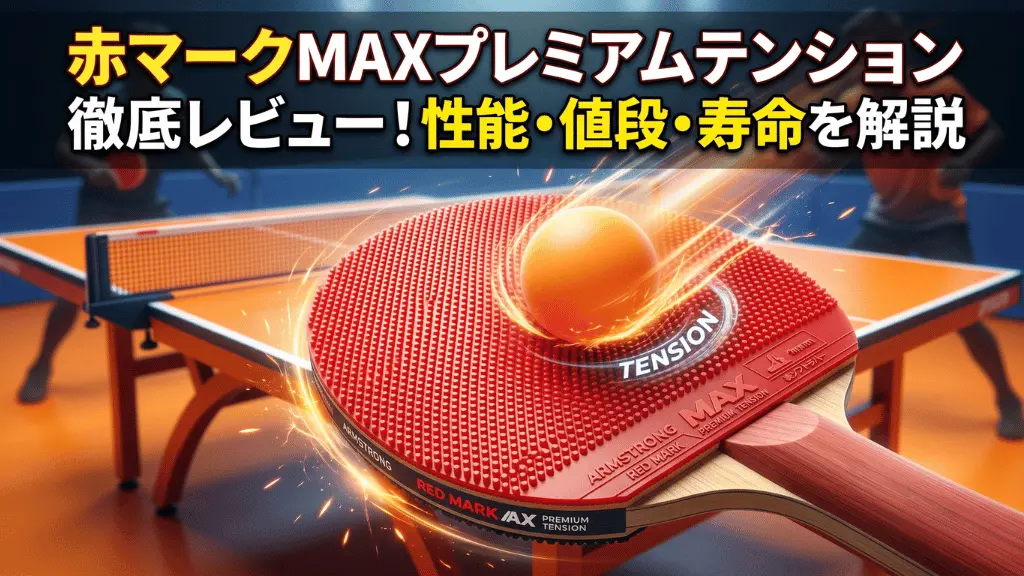 卓球ラバー】赤マークMAXプレミアムテンション徹底レビュー！性能