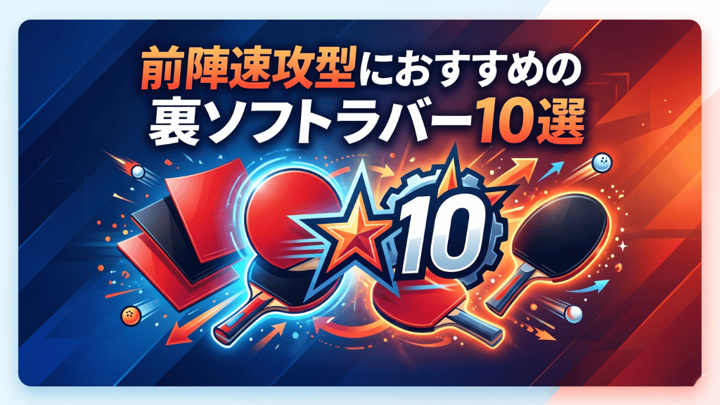 前陣速攻型におすすめの裏ソフトラバー10選