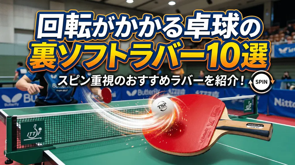 回転がかかる卓球の裏ソフトラバー10選