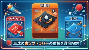 卓球の裏ソフトラバーの種類を徹底解説