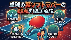 卓球の裏ソフトラバーの弱点を徹底解説
