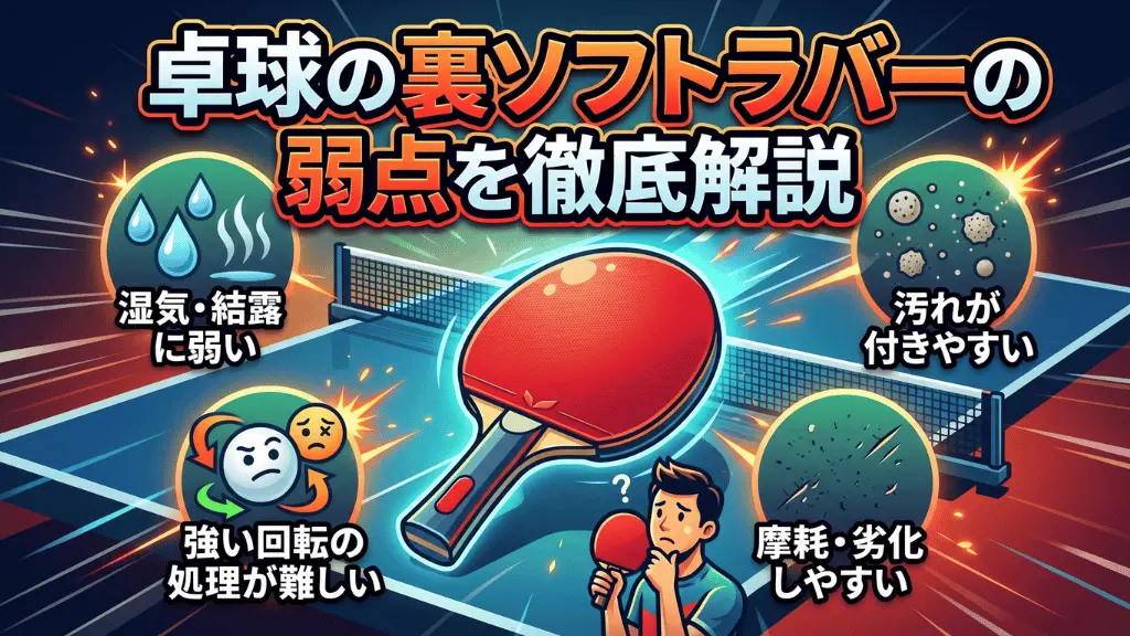 卓球の裏ソフトラバーの弱点を徹底解説