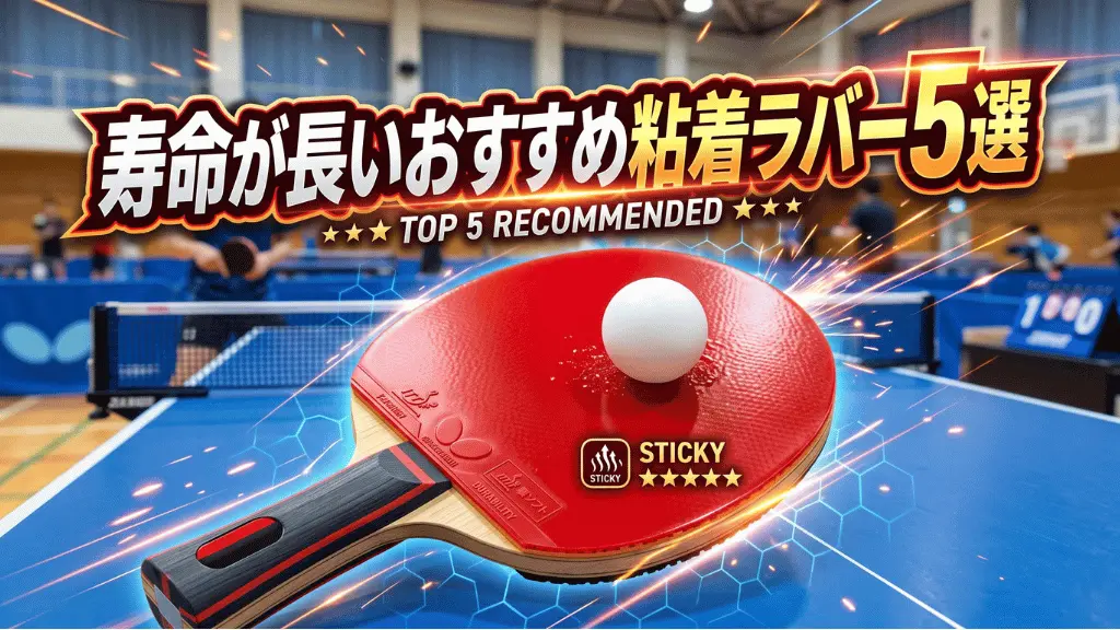 寿命が長いおすすめ粘着ラバー5選