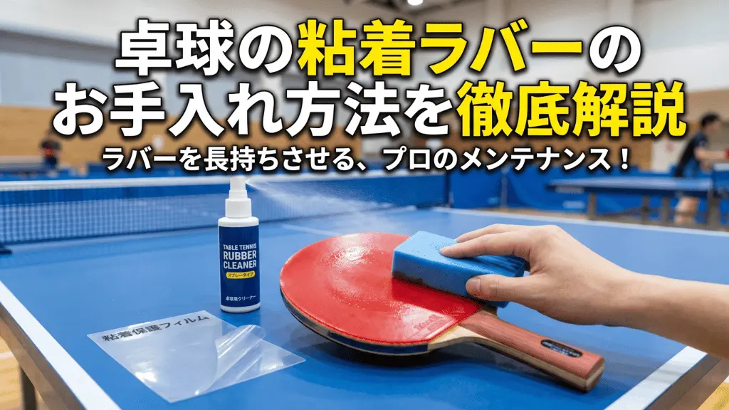 卓球の粘着ラバーのお手入れ方法を徹底解説