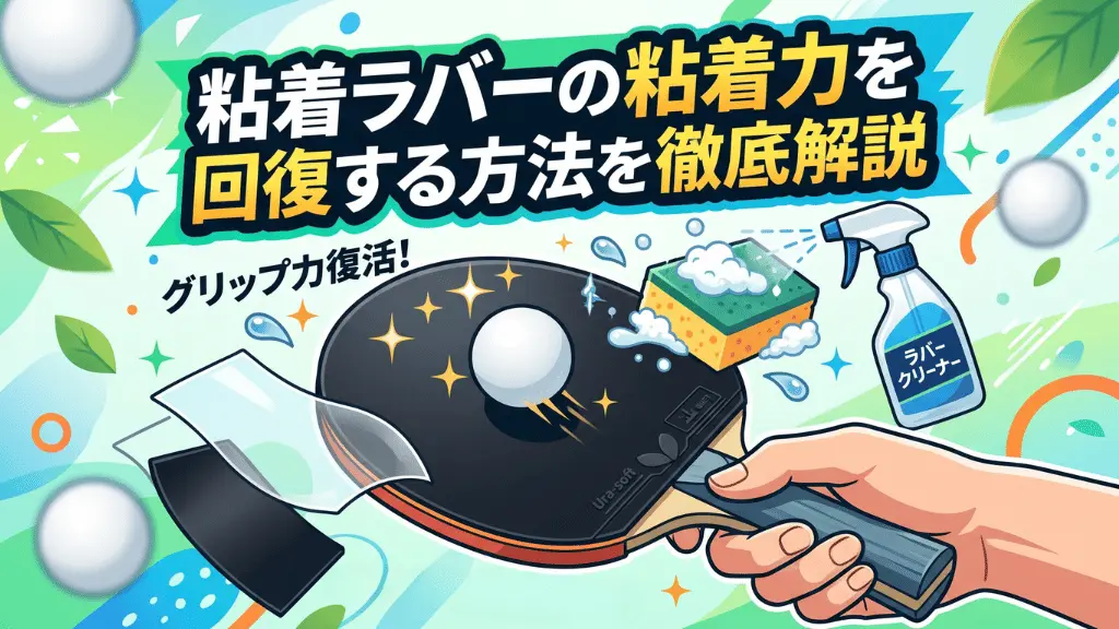 粘着ラバーの粘着力を回復する方法を徹底解説