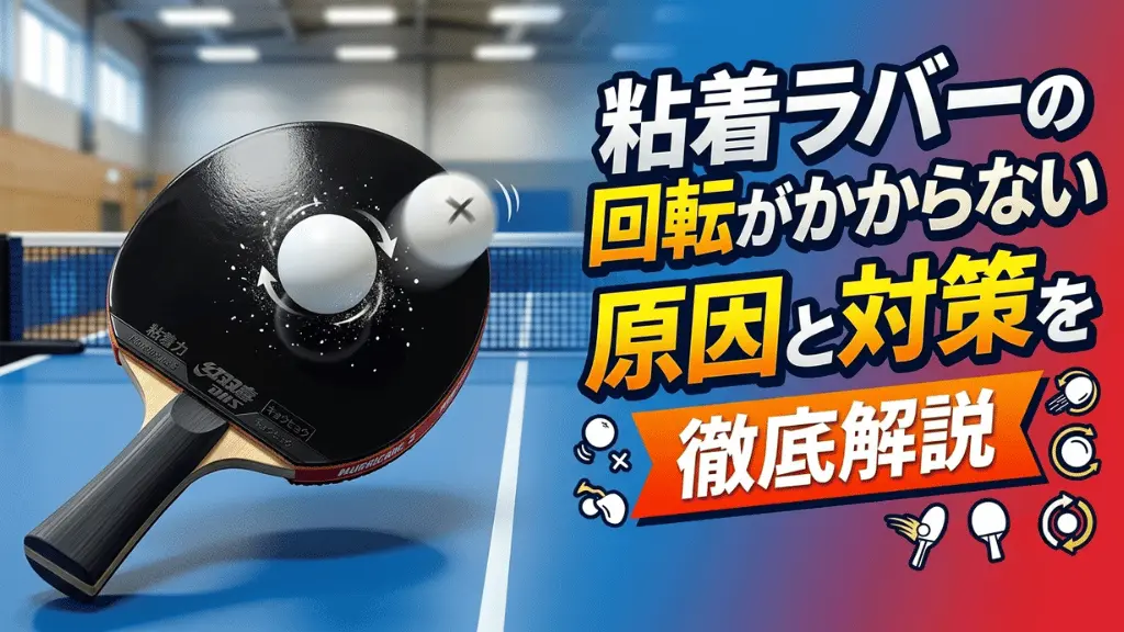 粘着ラバーの回転がかからない原因と対策を徹底解説