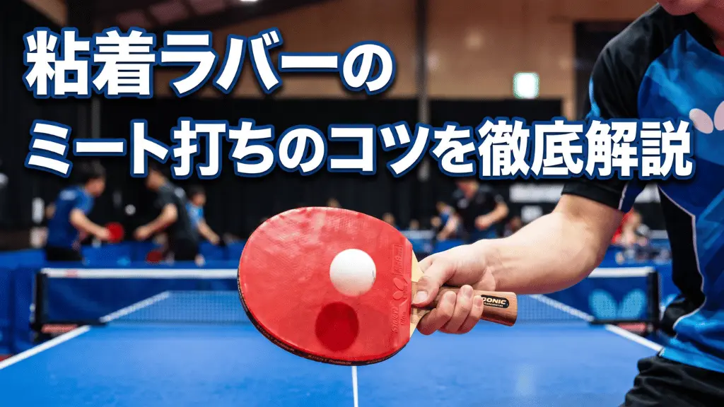 粘着ラバーのミート打ちのコツを徹底解説