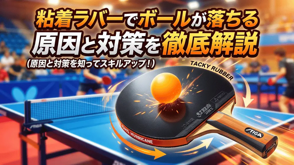 粘着ラバーでボールが落ちる原因と対策を徹底解説