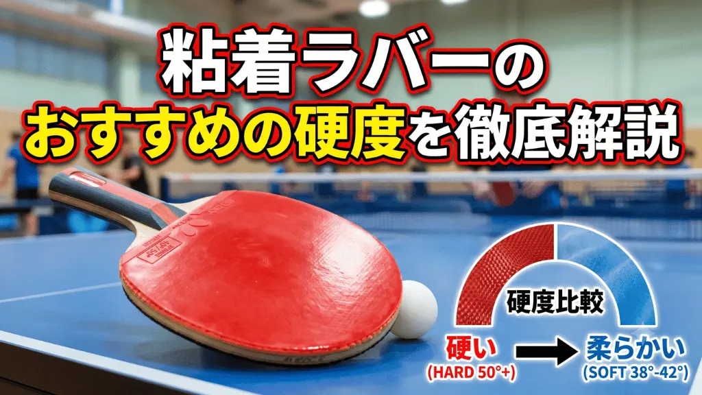 粘着ラバーのおすすめの硬度を徹底解説