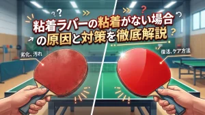 粘着ラバーの粘着がない場合の原因と対策を徹底解説