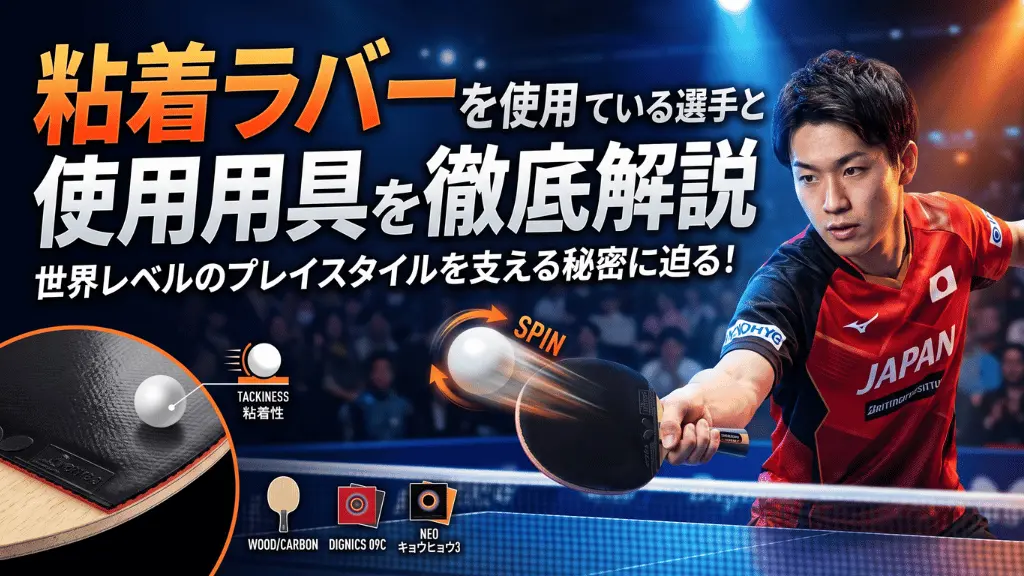 粘着ラバーを使用している選手と使用用具を徹底解説