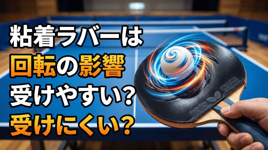 粘着ラバーは回転の影響を受けやすい?受けにくい?徹底解説