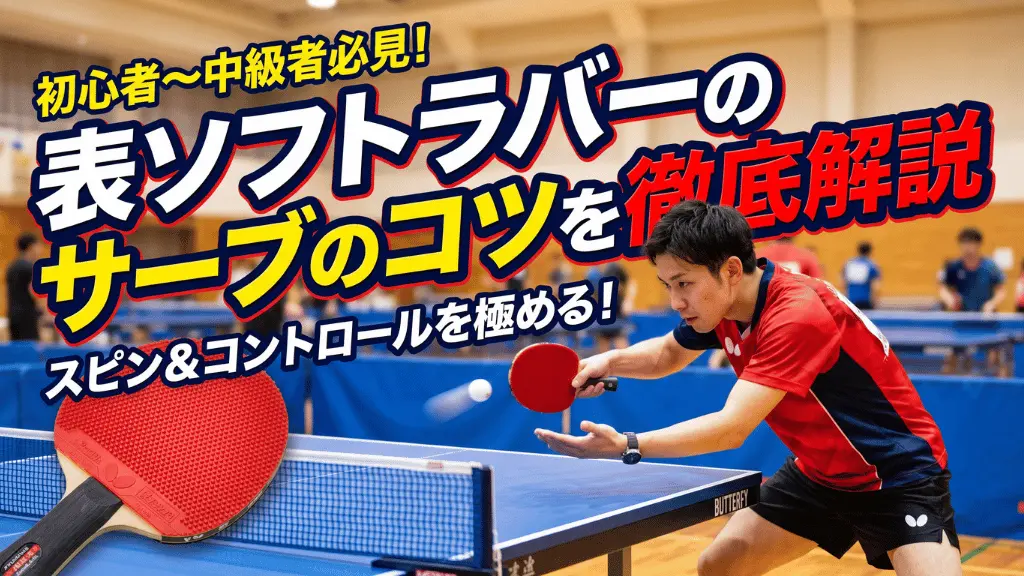 表ソフトラバーのサーブのコツを徹底解説!