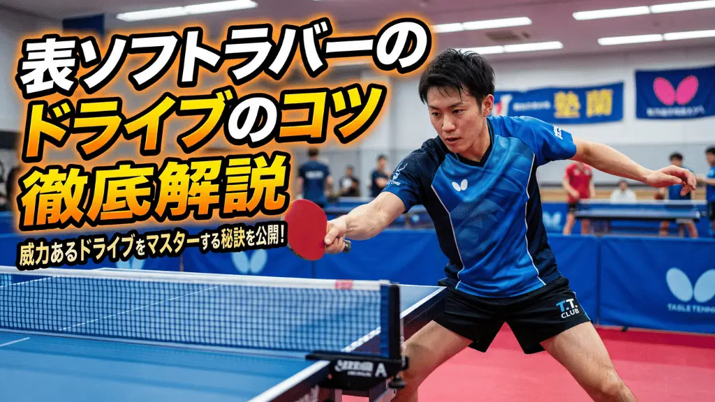 表ソフトラバーのドライブのコツを徹底解説！