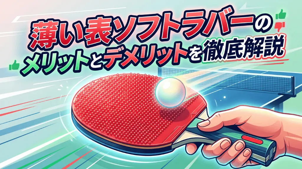 薄い表ソフトラバーのメリットとデメリットを徹底解説！