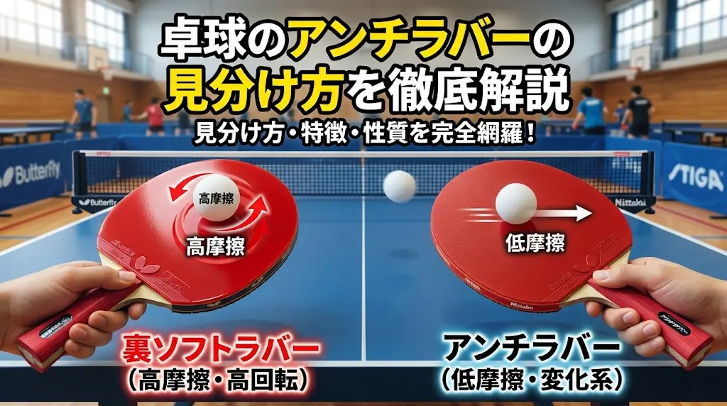 卓球のアンチラバーの見分け方を徹底解説！