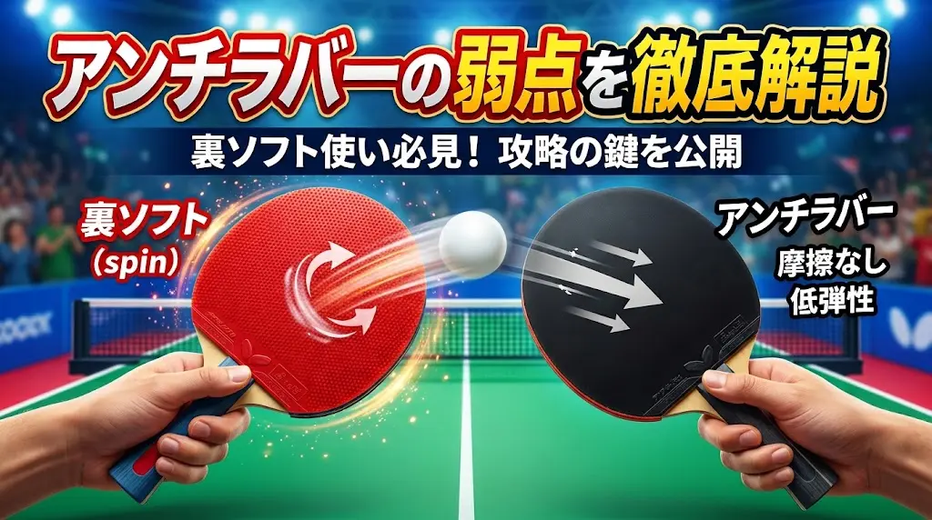 卓球のアンチラバーの弱点を徹底解説！