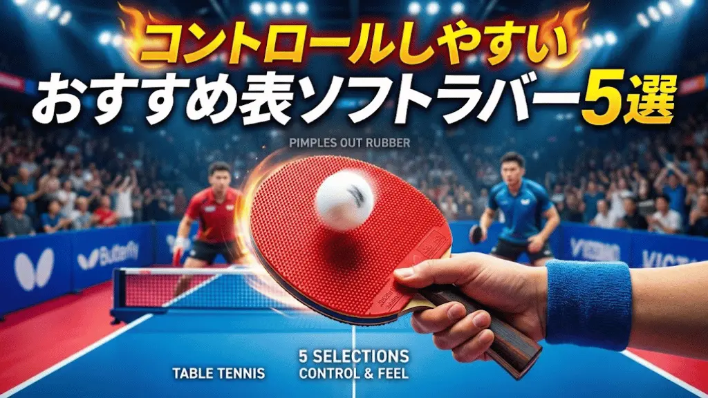 コントロールしやすいおすすめ表ソフトラバー5選!