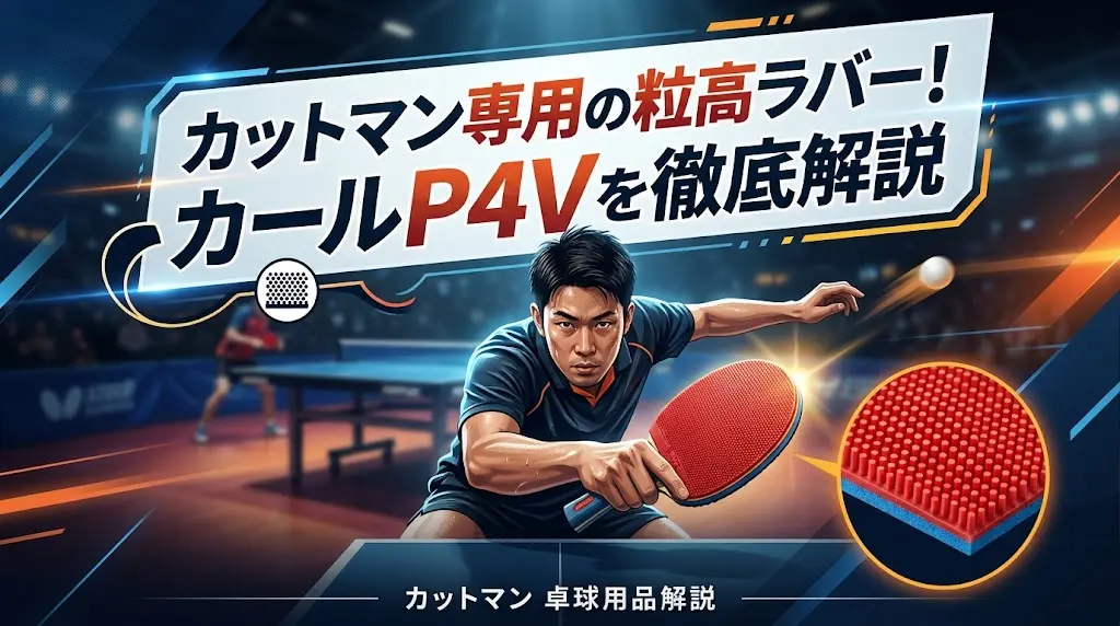 カットマン専用の粒高ラバー！カールP4Vを徹底解説