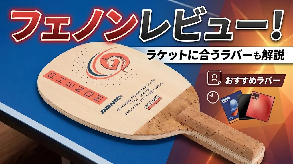 フェノンレビュー！ラケットに合うラバーも解説！