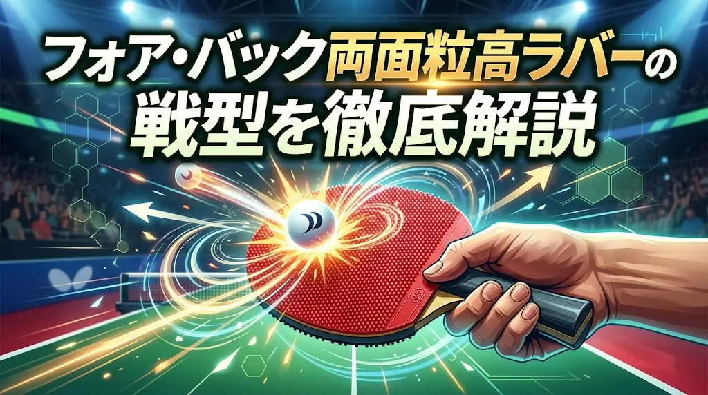 変則型！フォア・バック両面粒高ラバーの戦型を徹底解説