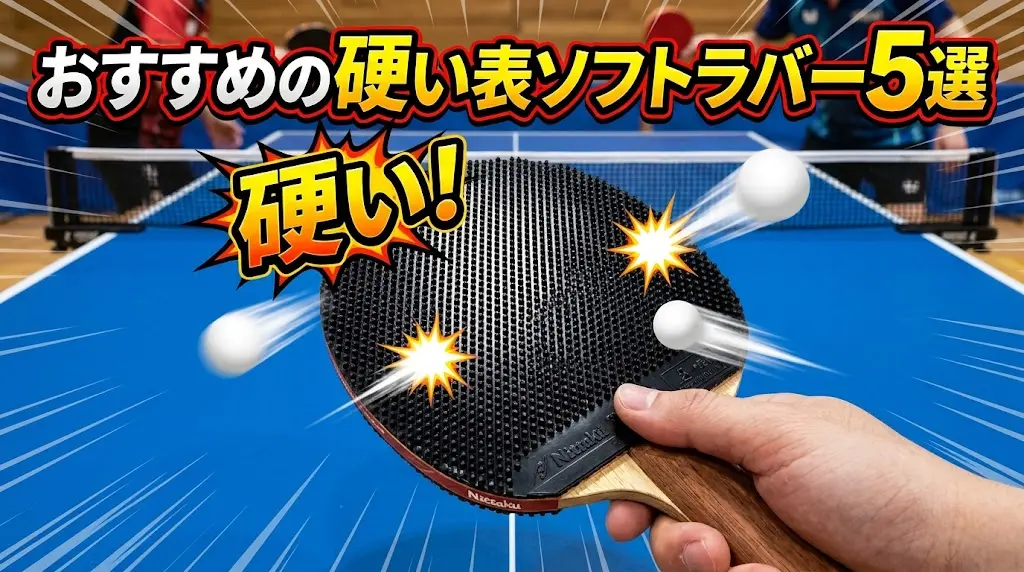【卓球】おすすめの硬い表ソフトラバー5選!
