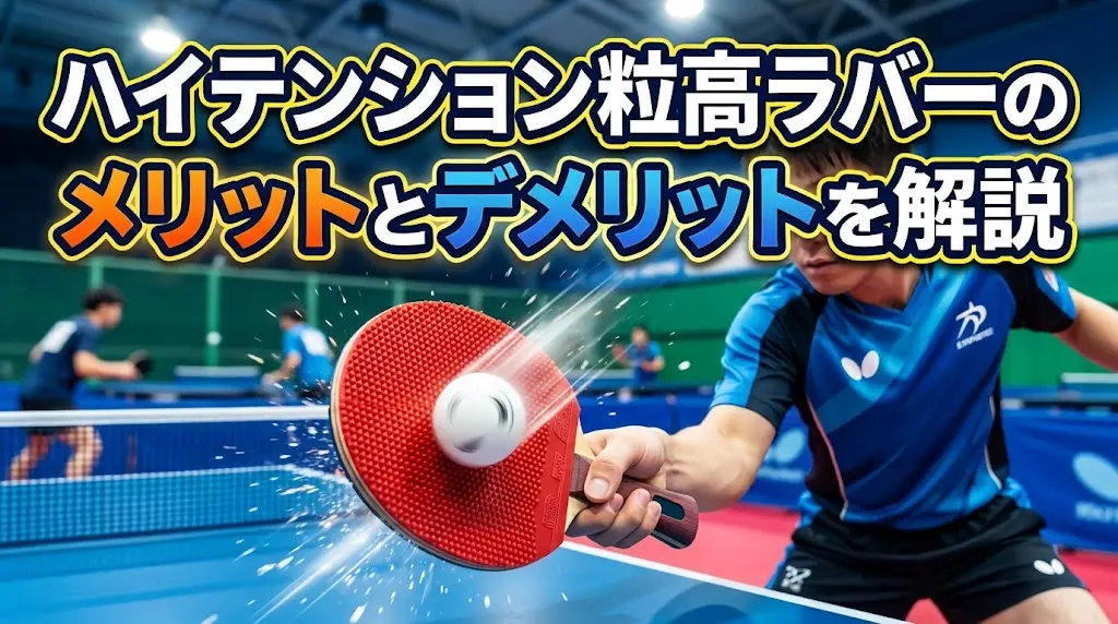 ハイテンション粒高ラバーのメリットとデメリットを解説!