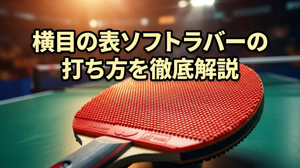 横目の表ソフトラバーの打ち方を徹底解説！