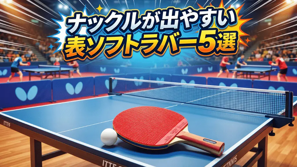 ナックルが出やすい表ソフトラバー5選！