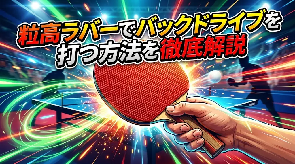 粒高ラバーでバックドライブを打つ方法を徹底解説！