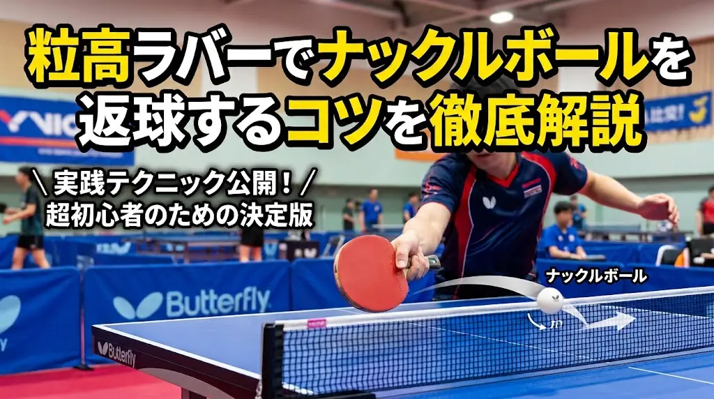 粒高ラバーでナックルボールを返球するコツを徹底解説！