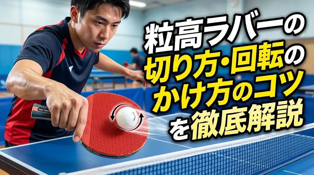 粒高ラバーの切り方・回転のかけ方のコツを徹底解説！