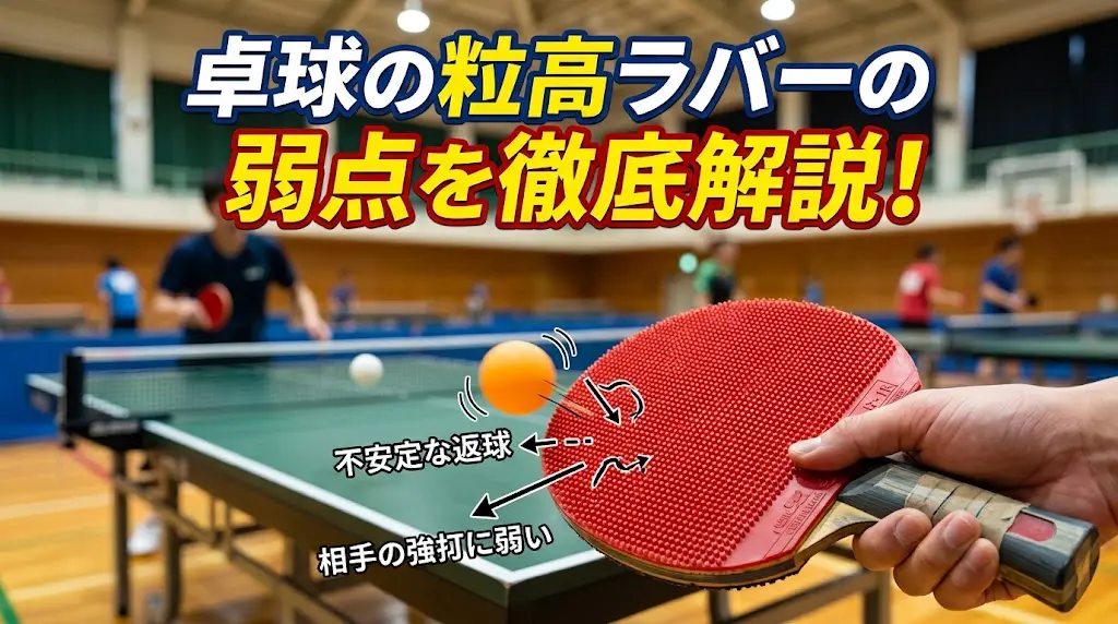 卓球の粒高ラバーの弱点を徹底解説！