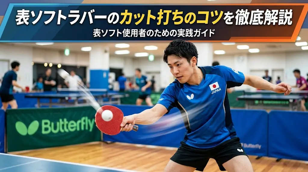 表ソフトラバーのカット打ちのコツを徹底解説！