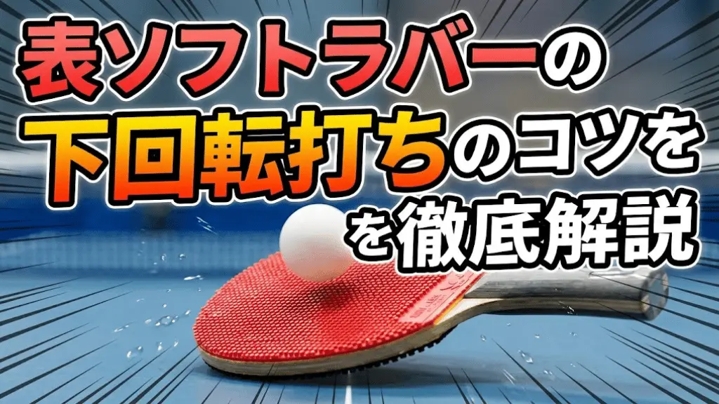 表ソフトラバーの下回転打ちのコツを徹底解説!