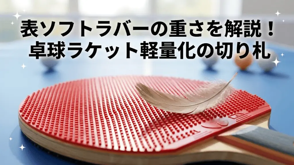 表ソフトラバーの重さを解説！卓球ラケット軽量化の切り札！