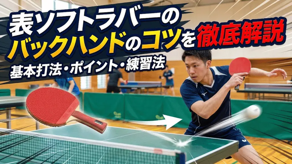 表ソフトラバーのバックハンドのコツを徹底解説！