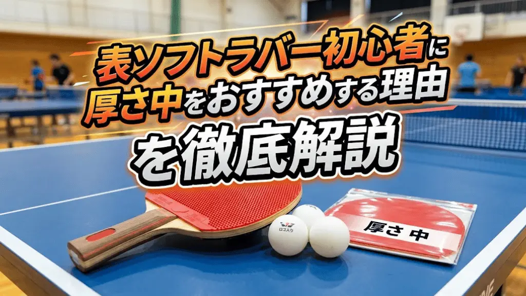 表ソフトラバー初心者に厚さ中をおすすめする理由を徹底解説!