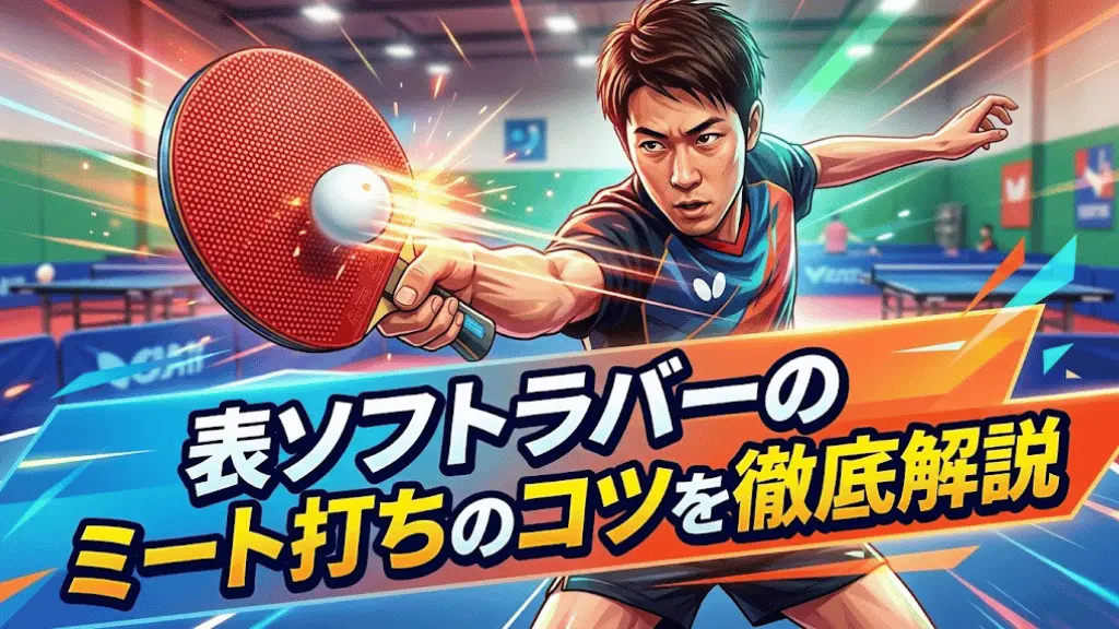 表ソフトラバーのミート打ちのコツを徹底解説！