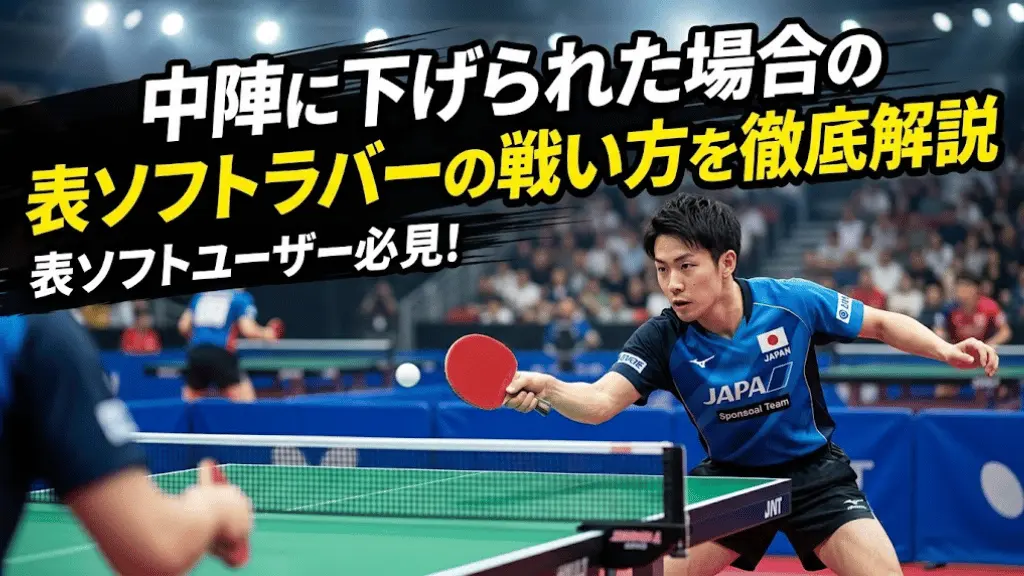 中陣に下げられた場合の表ソフトラバーの戦い方を徹底解説！