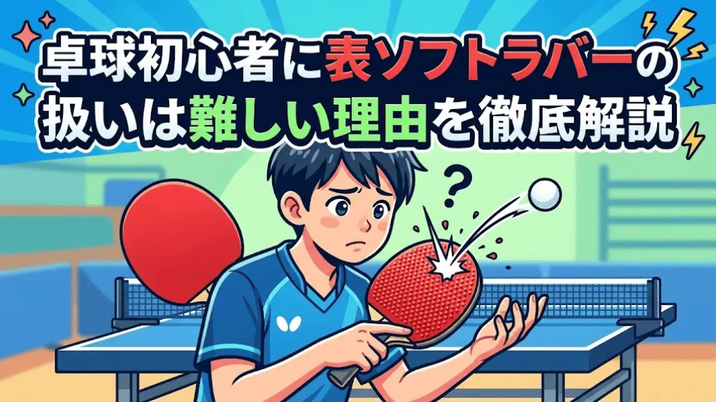 卓球初心者に表ソフトラバーの扱いは難しい理由を徹底解説！