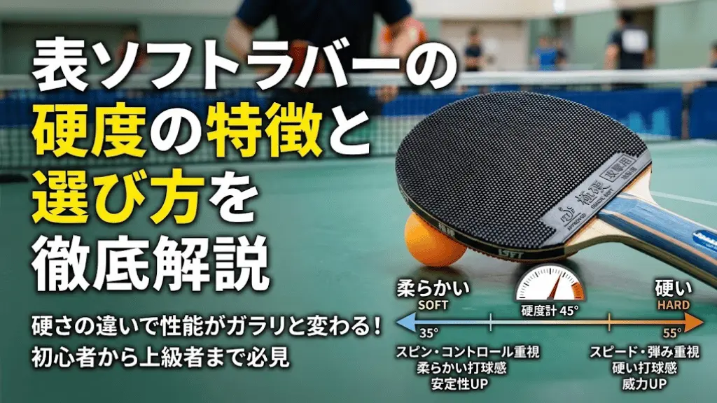 表ソフトラバーの硬度の特徴と選び方を徹底解説!