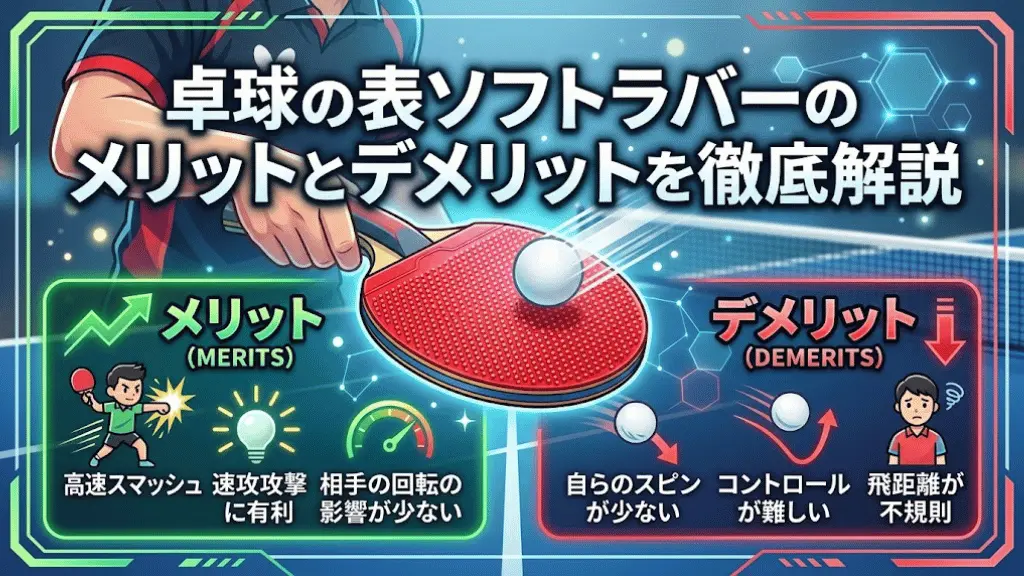 卓球の表ソフトラバーのメリットとデメリットを徹底解説！