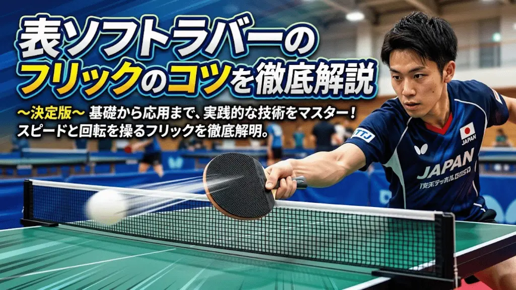 表ソフトラバーのフリックのコツを徹底解説！