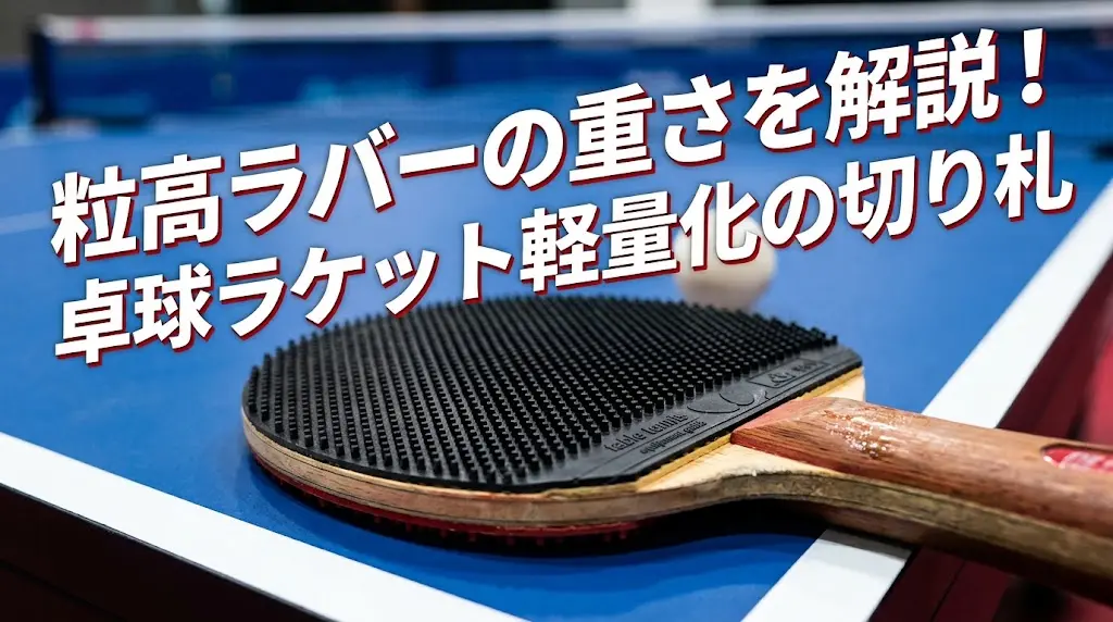 粒高ラバーの重さを解説！卓球ラケット軽量化の切り札！