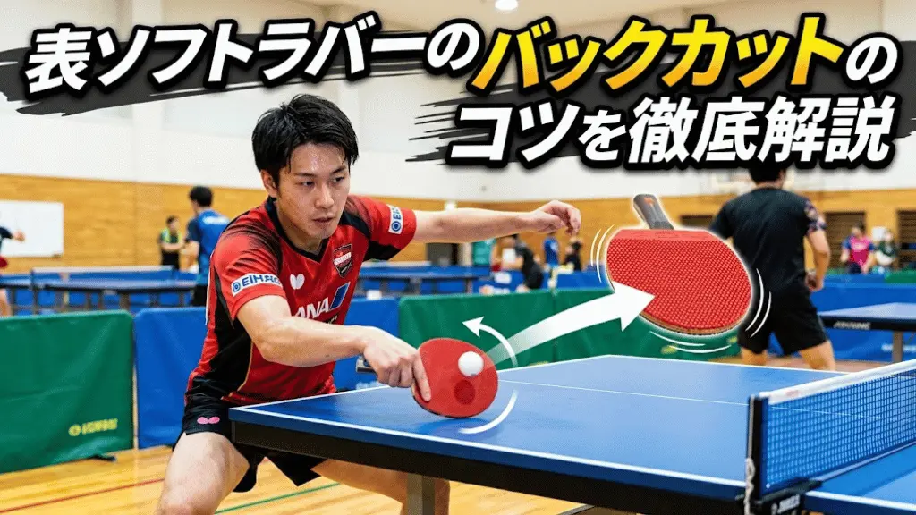 表ソフトラバーのバックカットのコツを徹底解説！