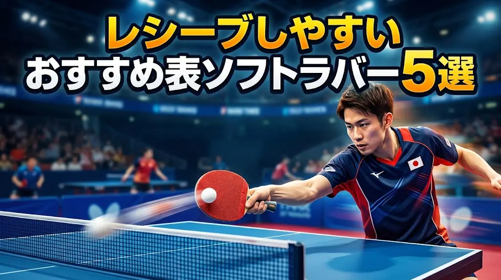 レシーブしやすいおすすめ表ソフトラバー5選!