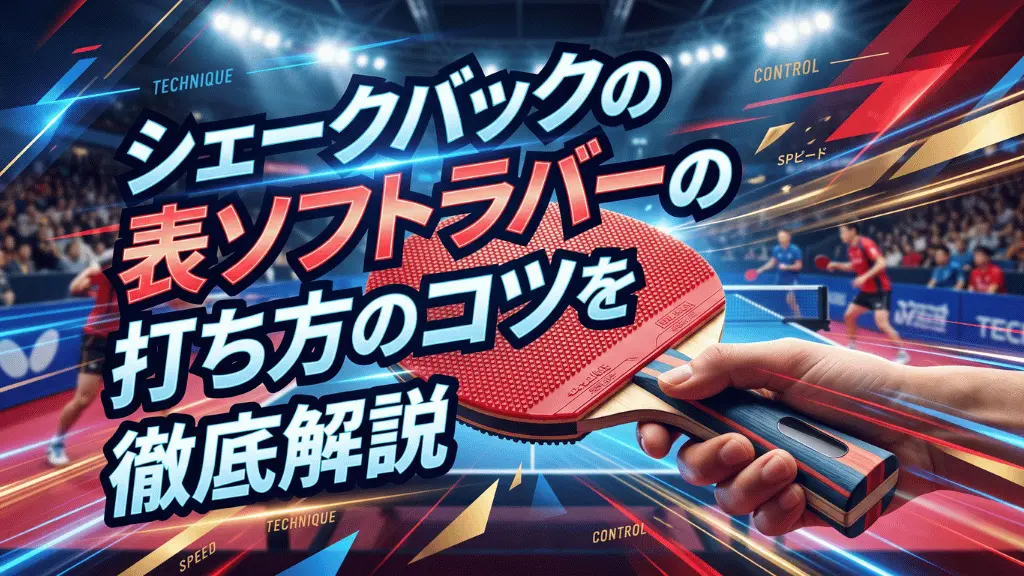 シェークバックの表ソフトラバーの打ち方のコツを徹底解説！