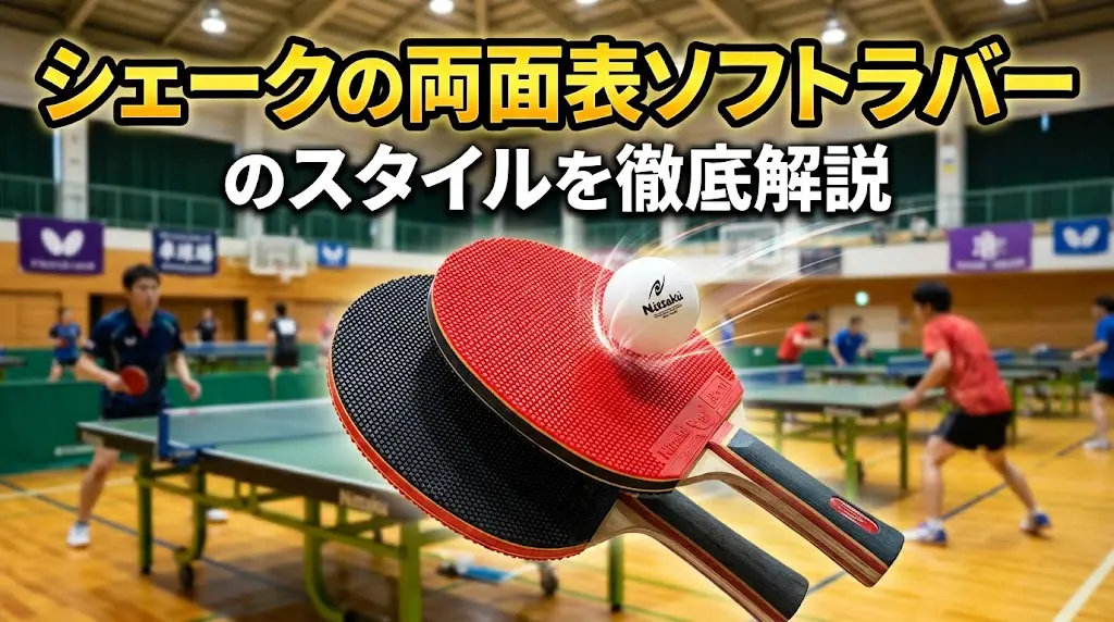 【卓球】シェークの両面表ソフトラバーのスタイルを徹底解説！